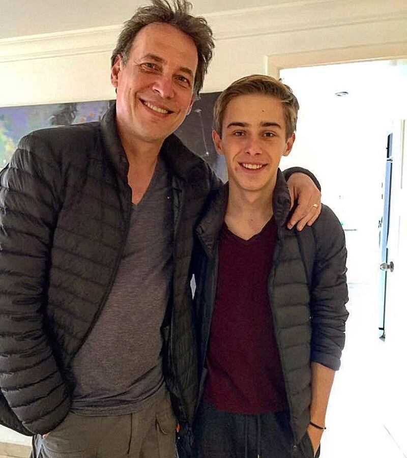 Patrick Delmas junto a su hijo Julián en 2017