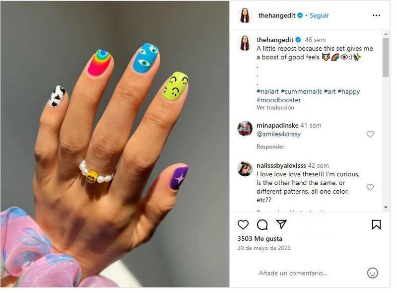 Los diseños en uñas cortas son los preferidos durante este 2024