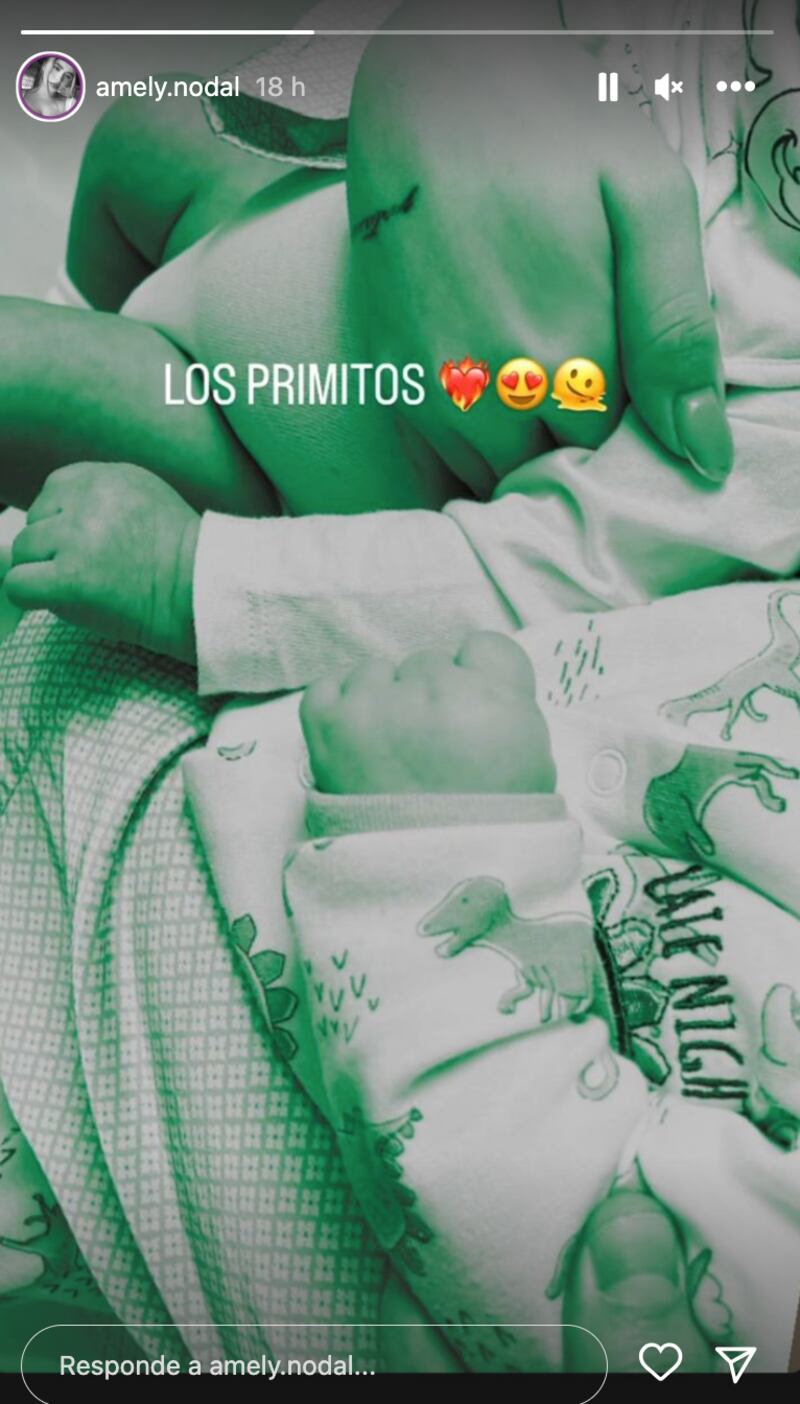 Amely Nodal postea foto de su hijo e hija de su hermano Christian Nodal