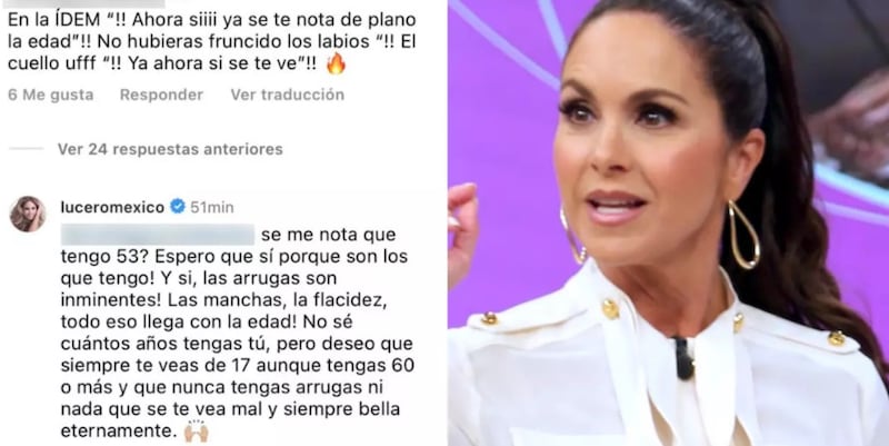 Lucero respondió a usuaria que la criticó