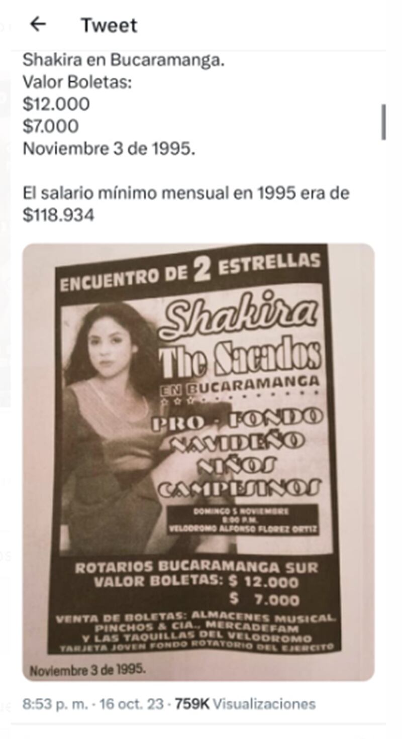 Ni Shakira: esto era lo que cobraba en sus shows cuando comenzó.