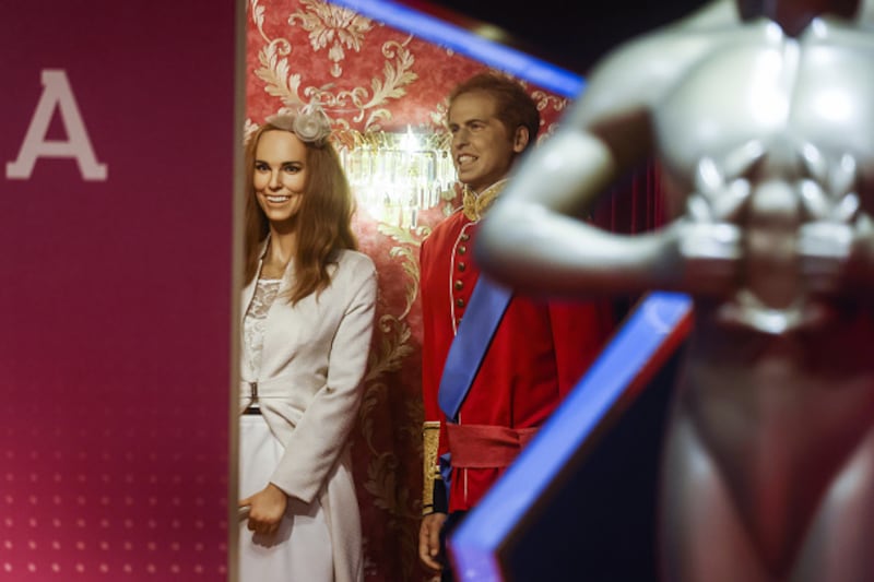 Figuras de cera de Kate Middleton y el príncipe William