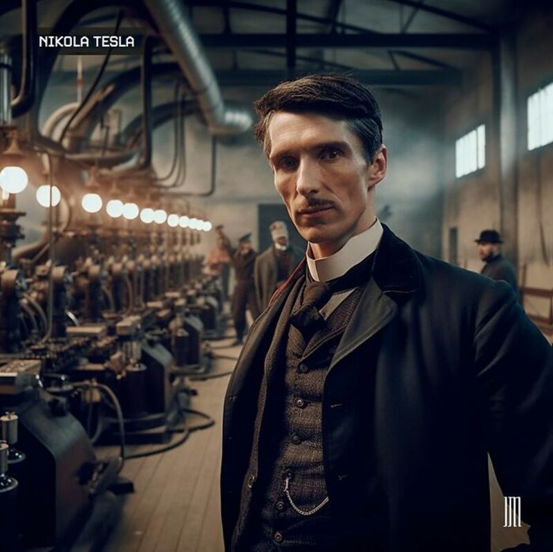 Nikola Tesla con IA