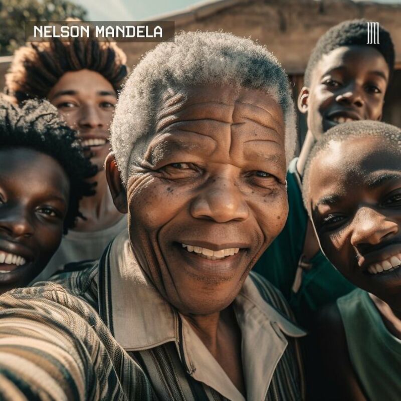 Nelson Mandela con IA