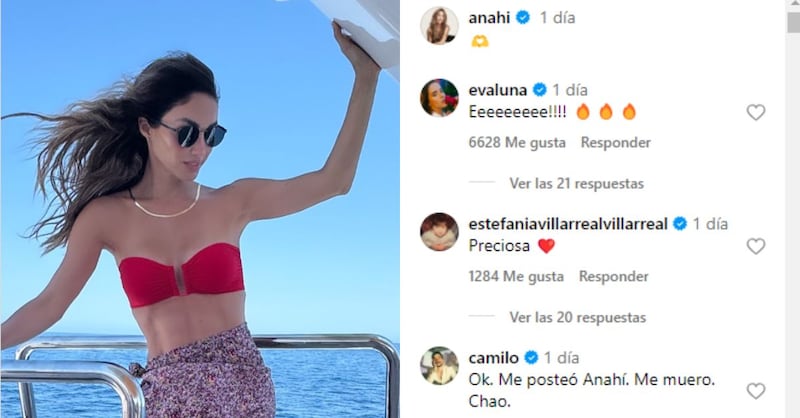 El bikini rojo de Anahí que rompe todas las reglas de Carolina Herrera, pero nos hace suspirar