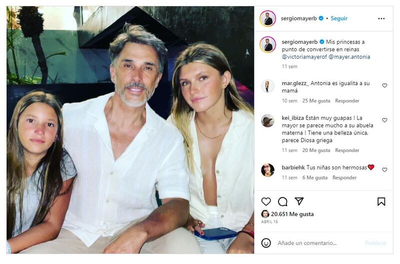 Sergio Mayer es el orgulloso padre de dos bellas y talentosas hijas