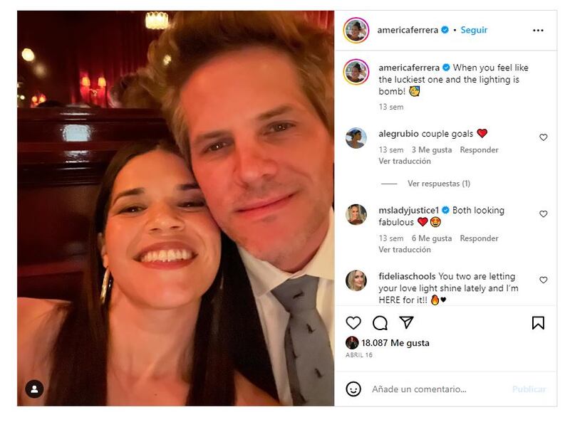 America Ferrera junto a su esposo, Ryan Piers Williams