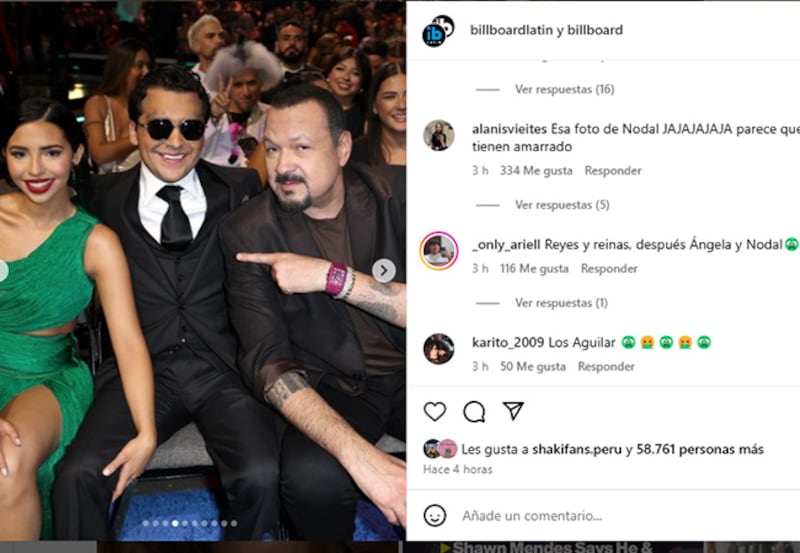 Pepe Aguilar con Ángela y Nodal foto