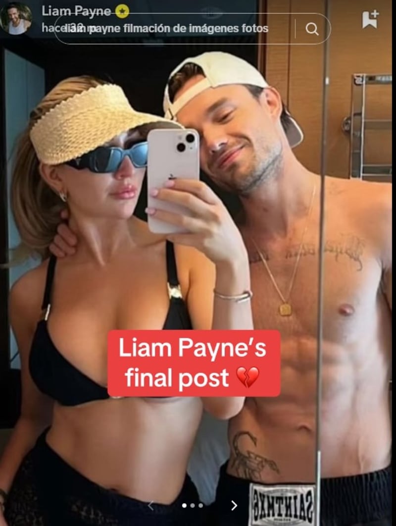 Liam Payne y la última foto que publicó en redes con su novia Kate Cassidy