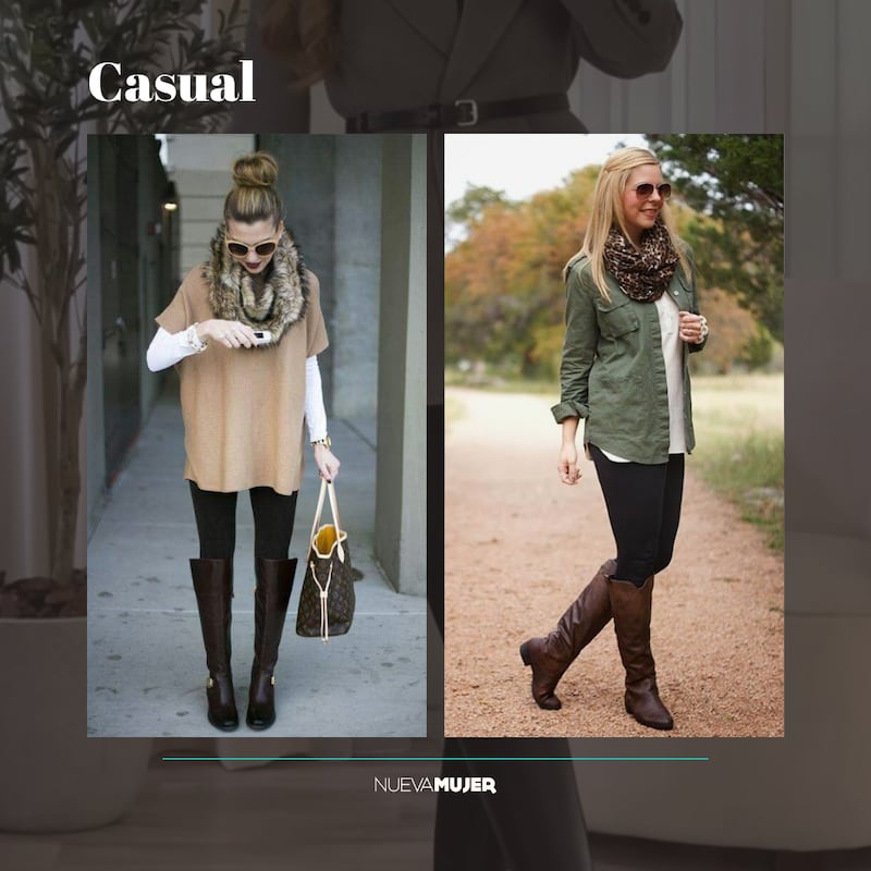 Leggins con botas altas en tendencia 2024